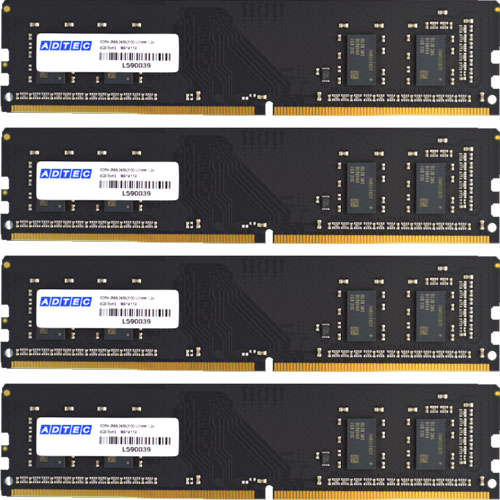 アドテック ADS3200D-H8G4 [8GB×4枚組 DDR4-3200 (PC4-25600) Unbuffered DIMM 288pin]