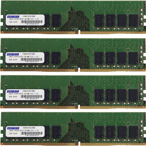 アドテック ADS2666D-X4G4 [4GB×4枚組 DDR4-2666 (PC4-21300) Unbuffered DIMM 288pin]