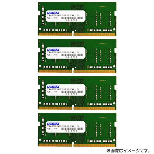 ADM2400N-16G4 [Mac用 16GB×4枚組 DDR4-2400 (PC4-19200) SO-DIMM 260pin]