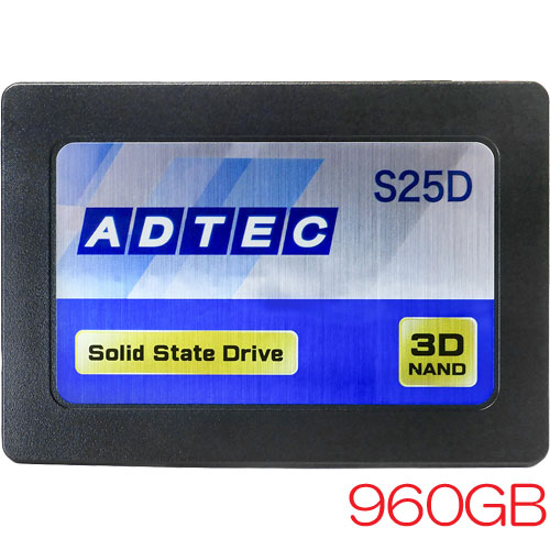 アドテック ADC-S25D1S-960G [960GB SSD 2.5inch SATA III 3D QLC 200TBW 3年保証]