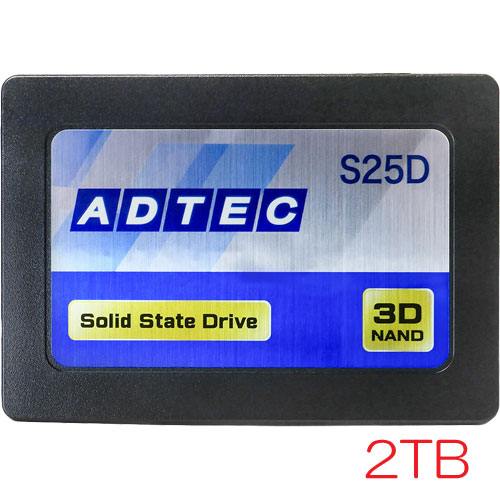 アドテック ADC-S25D1S-2TB [1.92TB SSD 2.5inch SATA III 3D QLC 400TBW 3年保証]