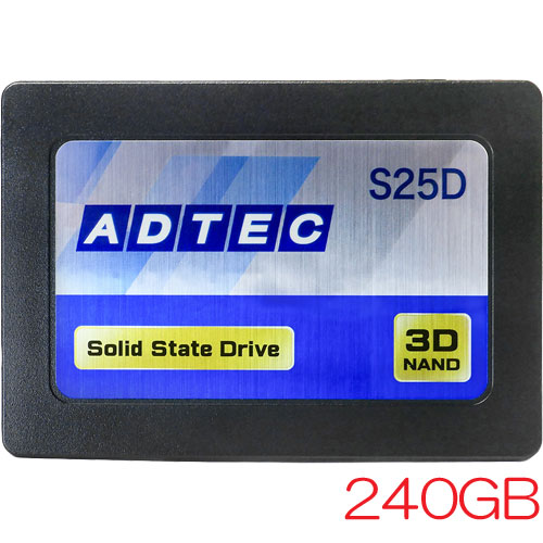アドテック ADC-S25D1S-240G [240GB SSD 2.5inch SATA III 3D QLC 50TBW 3年保証]