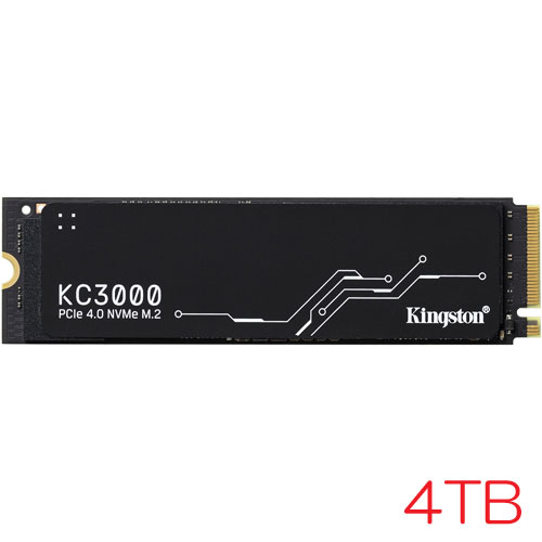 キングストン SKC3000D/4096G [4096GB KC3000 SSD (M.2 (2280) / PCIe NVMe Gen4 x4 / 3D TLC / 3.2PBW / 5年保証)]