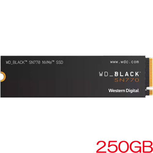 WDS250G3X0E [WD_BLACK SN770 NVMe SSD（250GB M.2(2280) PCIe Gen4 NVMe 200TBW 5年保証）]