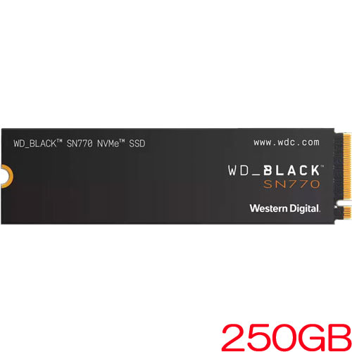 ウエスタンデジタル WDS250G3X0E [WD_BLACK SN770 NVMe SSD（250GB M.2(2280) PCIe Gen4 NVMe 200TBW 5年保証）]