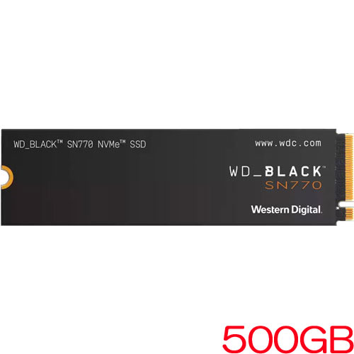 WDS500G3X0E [WD_BLACK SN770 NVMe SSD（500GB M.2(2280) PCIe Gen4 NVMe 300TBW 5年保証）]