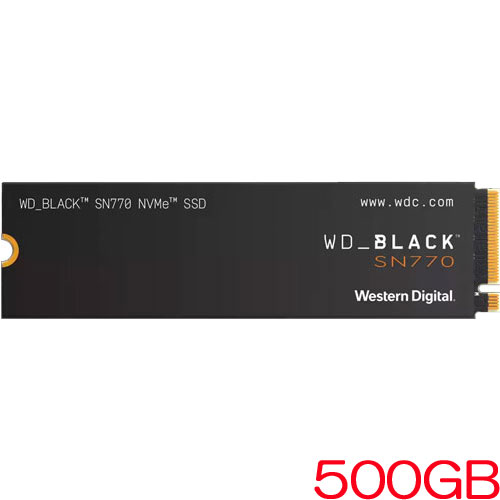 ウエスタンデジタル WDS500G3X0E [WD_BLACK SN770 NVMe SSD（500GB M.2(2280) PCIe Gen4 NVMe 300TBW 5年保証）]