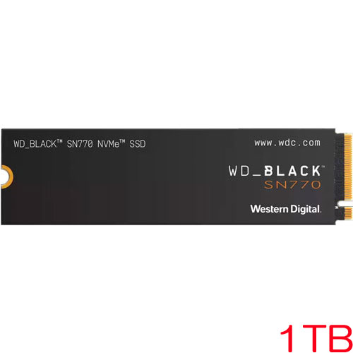 WDS100T3X0E [WD_BLACK SN770 NVMe SSD（1TB M.2(2280) PCIe Gen4 NVMe 600TBW 5年保証）]