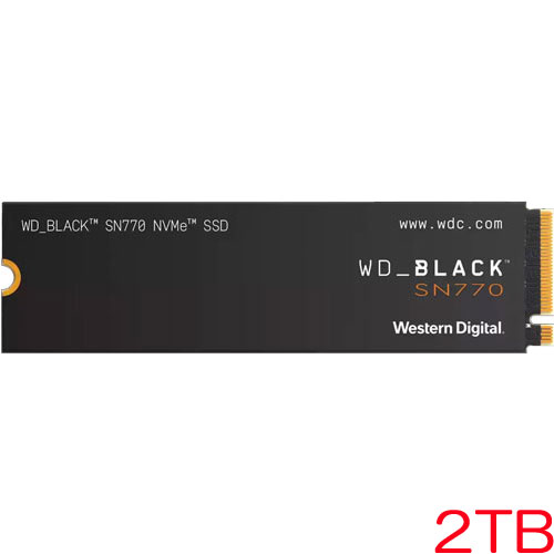 WDS200T3X0E [WD_BLACK SN770 NVMe SSD（2TB M.2(2280) PCIe Gen4 NVMe 1200TBW 5年保証）]