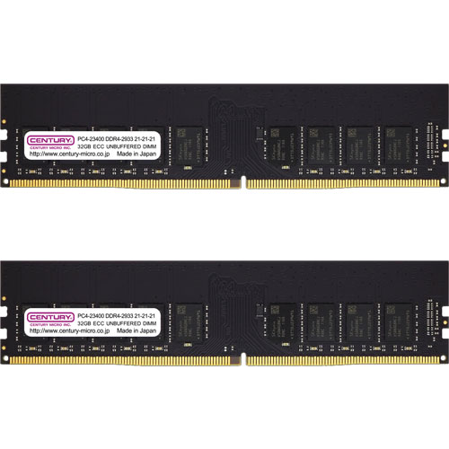 CB32GX2-D4UE2933 [64GB kit (32GBx2) DDR4-2933 (PC4-23400) ECC Unbuffered DIMM Dual Rank 2048Mx8]