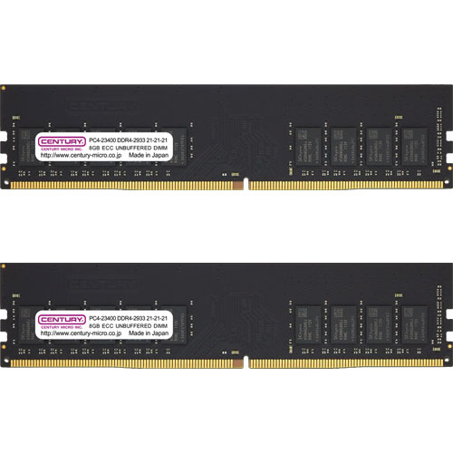 CB8GX2-D4UE2933H [16GB kit (8GBx2) DDR4-2933 (PC4-23400) ECC Unbuffered DIMM Single Rank 1024Mx8]