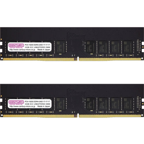 CB32GX2-D4UE2400 [64GB kit (32GBx2) DDR4-2400 (PC4-19200) ECC Unbuffered DIMM Dual Rank 2048Mx8]