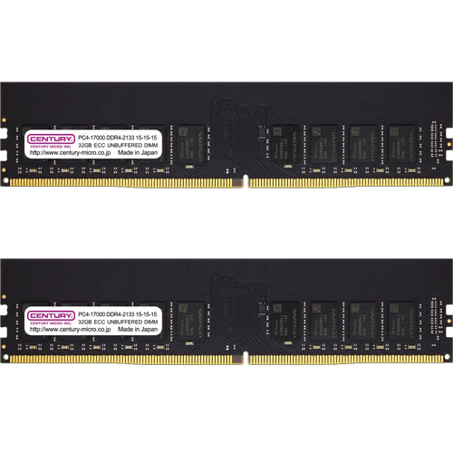 CB32GX2-D4UE2133 [64GB kit (32GBx2) DDR4-2133 (PC4-17000) ECC Unbuffered DIMM Dual Rank 2048Mx8]