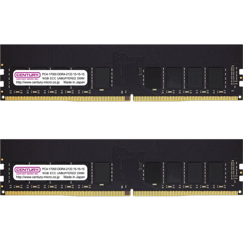 CB16GX2-D4UE2133 [32GB kit (16GBx2) DDR4-2133 (PC4-17000) ECC Unbuffered DIMM Dual Rank 1024Mx8]