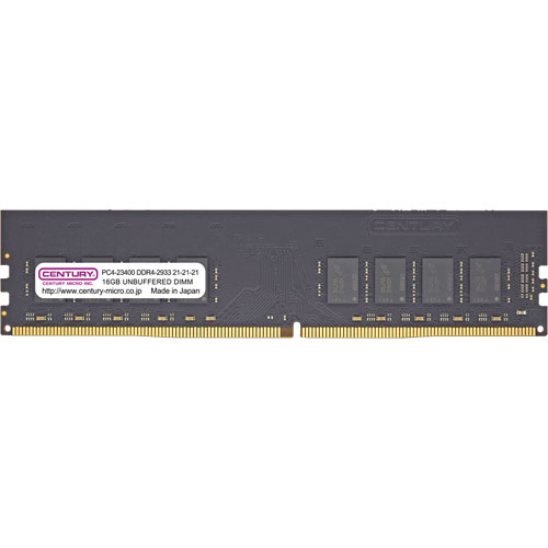 センチュリーマイクロ CB16G-D4U2933 [16GB DDR4-2933 (PC4-23400) Unbuffered DIMM 288pin Dual Rank]