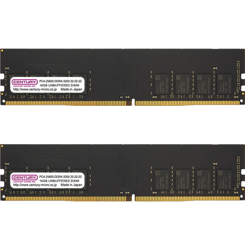 CB16GX2-D4U3200H [32GB kit (16GBx2) DDR4-3200 (PC4-25600) Unbuffered DIMM 288pin 1Rank 2048Mx8]