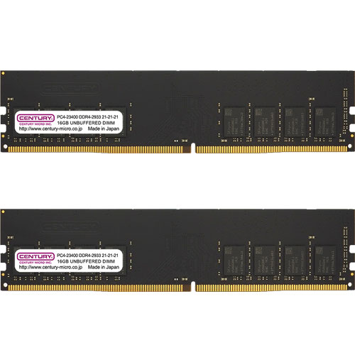 CB16GX2-D4U2933H [32GB kit (16GBx2) DDR4-2933 (PC4-23400) Unbuffered DIMM 288pin 1Rank 2048Mx8]