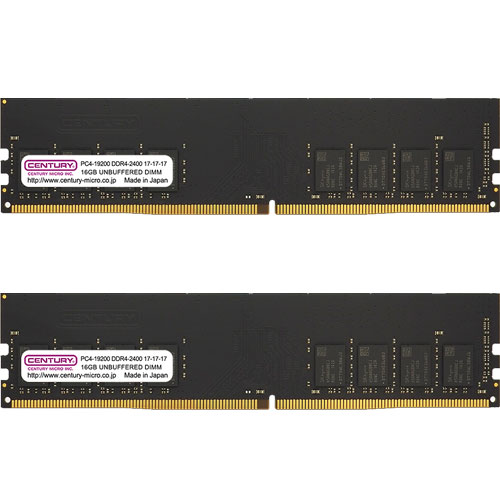 CB16GX2-D4U2400H [32GB kit (16GBx2) DDR4-2400 (PC4-19200) Unbuffered DIMM 288pin 1Rank 2048Mx8]