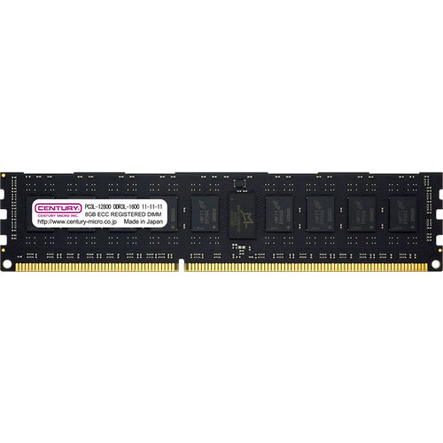 センチュリーマイクロ CB8GX2-D3LRE160082 [16GB kit (8GBx2) DDR3L-1600 (PC3L-12800) ECC Reg DIMM 240pin Dual Rank 512Mx8]