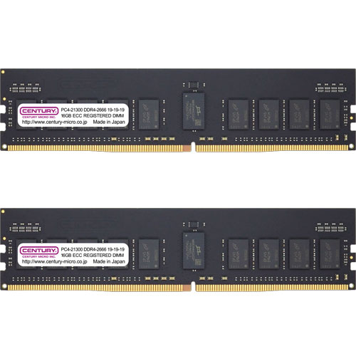 センチュリーマイクロ CB16GX2-D4RE320082 [32GB kit (16GBx2) DDR4-3200 (PC4-25600) ECC Reg DIMM Dual Rank 1024Mx8]