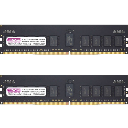センチュリーマイクロ CB16GX2-D4RE320082 [32GB kit (16GBx2) DDR4-3200 (PC4-25600) ECC Reg DIMM Dual Rank 1024Mx8]