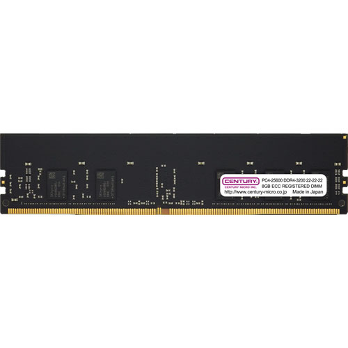 センチュリーマイクロ CB8G-D4RE320081 [8GB DDR4-3200 (PC4-25600) ECC Reg DIMM Single Rank 1024Mx8]