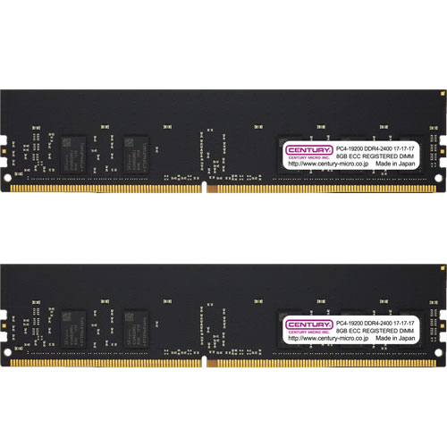 センチュリーマイクロ CB8GX2-D4RE240081 [16GB kit (8GBx2) DDR4-2400 (PC4-19200) ECC Reg DIMM Single Rank 1024Mx8]