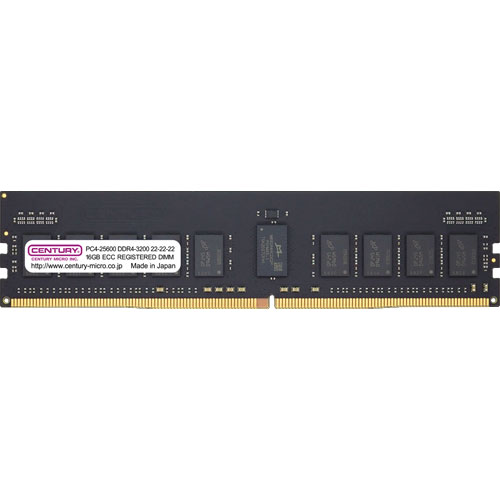 センチュリーマイクロ CB16G-D4RE320082 [16GB DDR4-3200 (PC4-25600) ECC Reg DIMM Dual Rank 1024Mx8]