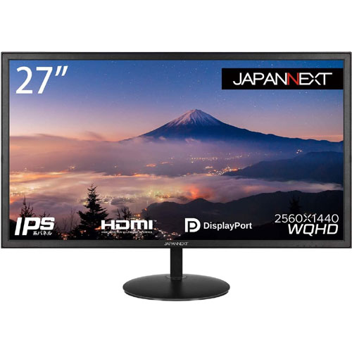 JAPANNEXT JN-IPS271WQHD [液晶ディスプレイ 27型/2560×1440/ブラック]