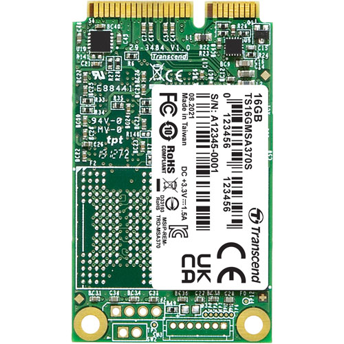 トランセンド TS16GMSA370S [16GB SSD MSA370 mSATA SATA-III DRAMキャッシュ MLC 45TBW 3年保証]