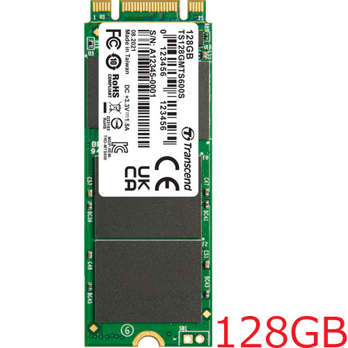 トランセンド TS128GMTS600S [128GB SSD 600S M.2 (2260) SATA-III DRAMキャッシュ MLC 360TBW 3年保証]