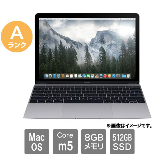 Apple ★中古パソコン・Aランク★CO2SN0B1GTJ4 [MacBook 9.1(Core m5 8GB SSD512GB 12 MacOS)]