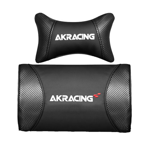 AKRacing CUSHION_SET/PU/CARBON_BLACK [ヘッドレスト&ランバーサポートセット]