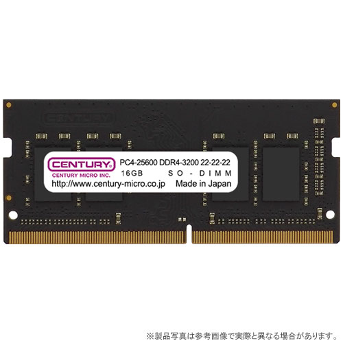 CB16G-SOD4U3200H [16GB DDR4-3200 (PC4-25600) Unbuffered SO-DIMM 260pin Single Rank]