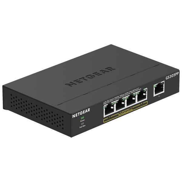 NETGEAR GS305PP-100JPS [PoE+対応ギガ5ポート アンマネージスイッチ GS305PP]