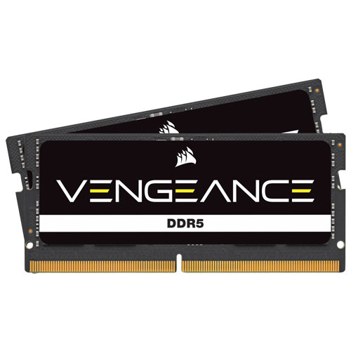 コルセア CMSX64GX5M2A4800C40 [VENGEANCE SODIMM DDR5 PC5-38400 (4800MHz) 32GB 2枚組 CL40-40-40-77 1.10V]
