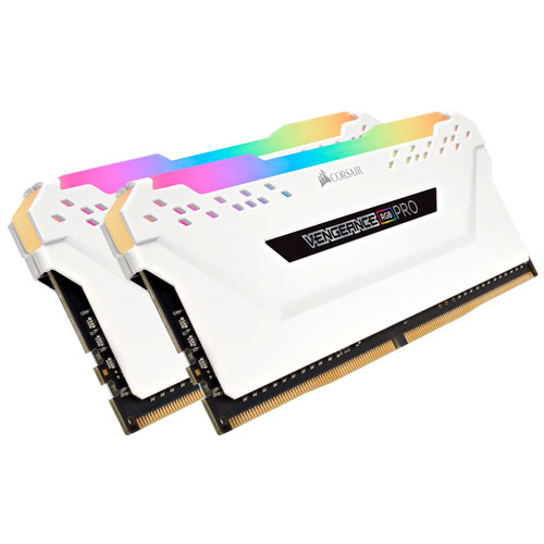 コルセア CMW16GX4M2D3600C18W [VENGEANCE RGB PRO DDR4 PC4-28800 (3600MHz) 8GB 2枚組 CL18-22-22-42 1.35V WHITE]