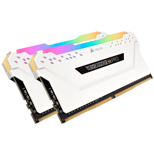 コルセア CMW16GX4M2C3600C18W [VENGEANCE RGB PRO DDR4 PC4-28800 (3600MHz) 8GB 2枚組 CL18-19-19-39 1.35V WHITE]