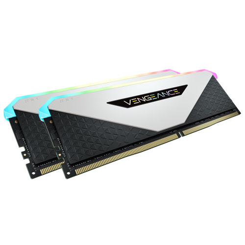 コルセア CMN64GX4M2Z3200C16W [VENGEANCE RGB RT DDR4 3200MHz 32GB 2枚組 CL16-20-20-38 1.35V WHITE For AMD]