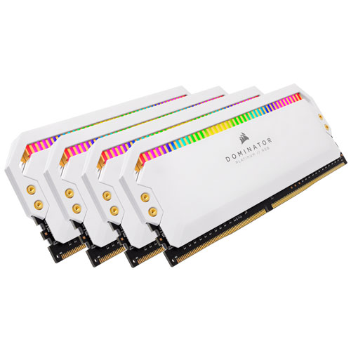 コルセア CMT64GX4M4K3600C18W [DOMINATOR PLATINUM RGB DDR4 3600MHz 16GB 4枚組 CL18-19-19-39 1.35V WHITE]