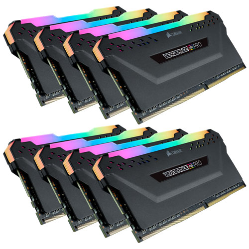 コルセア CMW256GX4M8E3200C16 [VENGEANCE RGB PRO DDR4 PC4-25600 (3200MHz) 32GB 8枚組 CL16-20-20-38 1.35V]