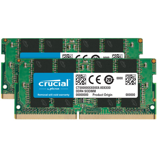 クルーシャル CT2K16G4SFRA32A [32GB Kit (16GBx2) DDR4 3200 MT/s (PC4-25600) CL22 Unbuffered SODIMM 260pin]