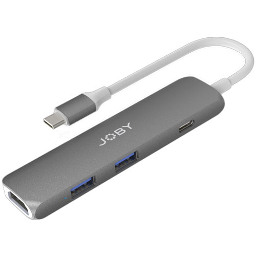 JOBY JB01821-BWW [4-in-1 USB-C ハブ (USB-C PD、USB-A x 2、4K HDMI)]