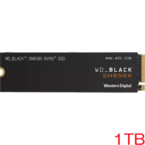 ウエスタンデジタル WDS100T2X0E [WD_BLACK SN850X NVMe SSD（1TB M.2(2280) PCIe Gen4 x4 NVMe ヒートシンク無し 5年保証）]