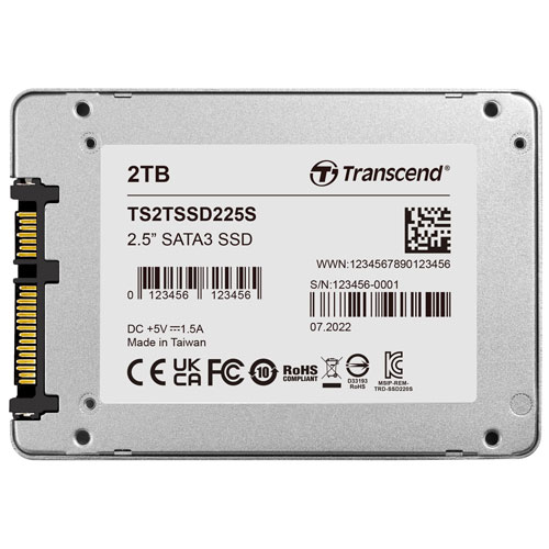 トランセンド TS2TSSD225S [2TB SSD225S 2.5インチ SATA3 3D TLC 720TBW 3年保証]