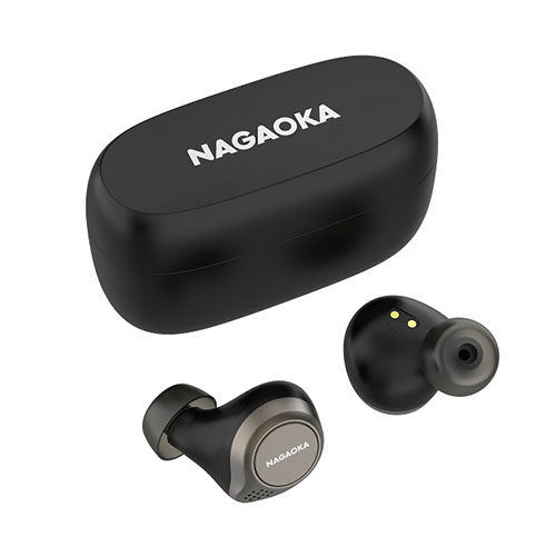 NAGAOKA BT824BK [Bluetooth5.0対応 オートペアリング機能搭載 長時間連続再生完全ワイヤレスイヤホン ブラック]
