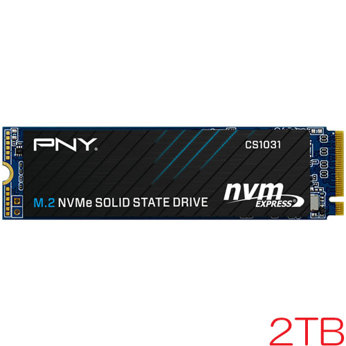 PNY M280CS1031-2TB-CL [2TB SSD CS1031 M.2(2280) NVMe PCIe Gen 3.0 x4 3D NAND 480TBW 5年保証]