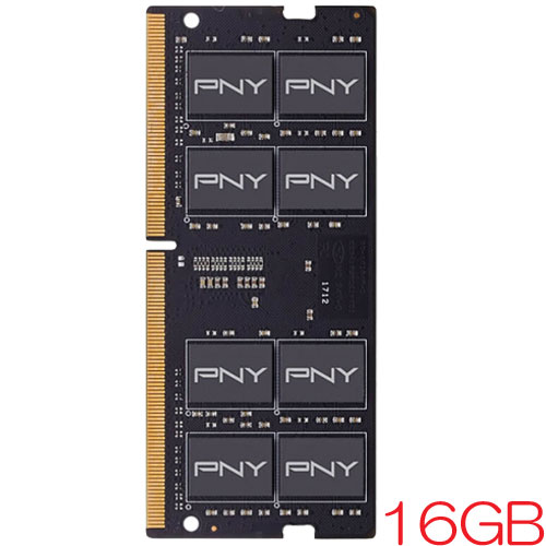 PNY MN16GSD42666-TB [16GB DDR4-2666 (PC4-21300) Unbuffered SO-DIMM 260pin CL19 1.2V]