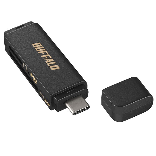 BSCR120U3CBK [USB3.0 Type-C カードリーダー SD用直挿し ブラック]