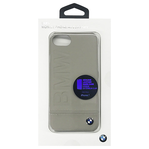エアージェイ BMW PC Hard Case - Logo Imprint - Genuine Leather - Taupe BMHCP7LLST